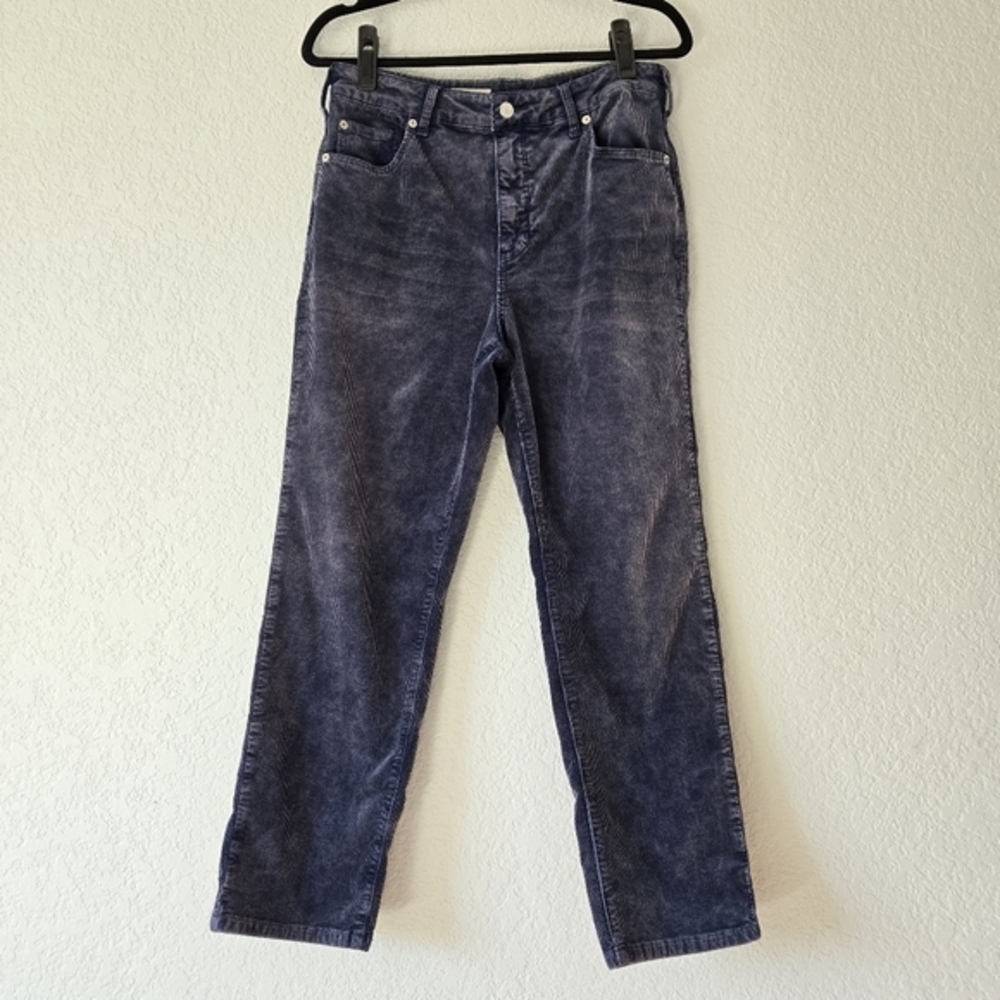 Pilcro and the Letterpress Navy Blue Corduroy Straight Leg Pants‎ Womens Size 29